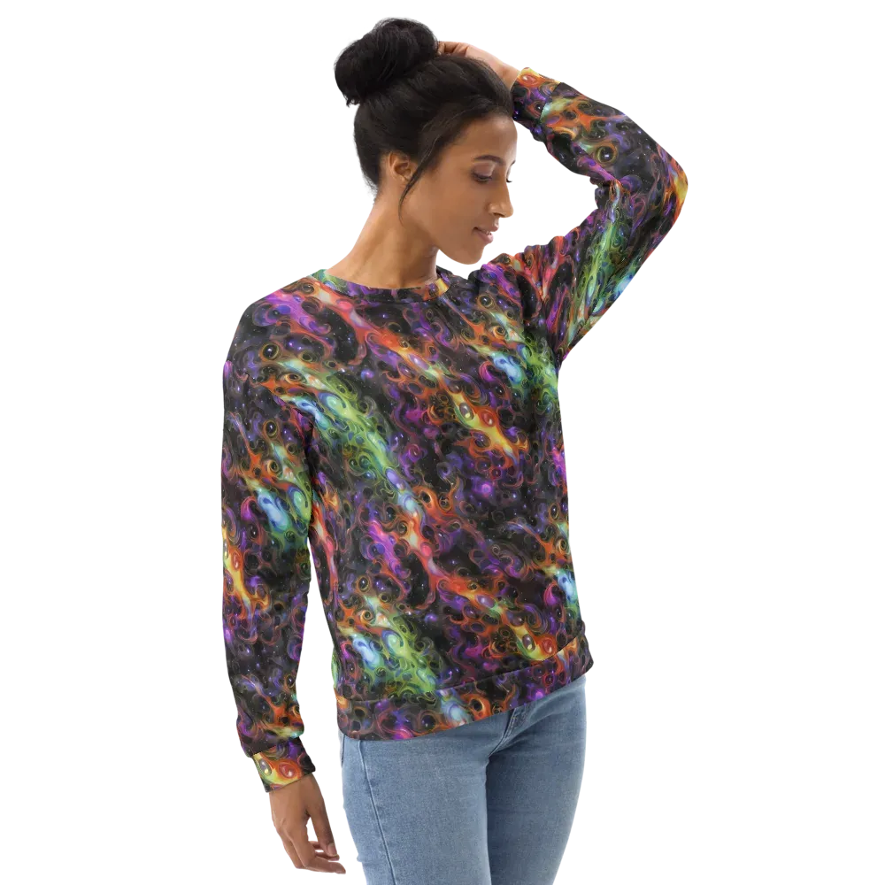 Galactic Gouache on Sweatshirt — Right Front