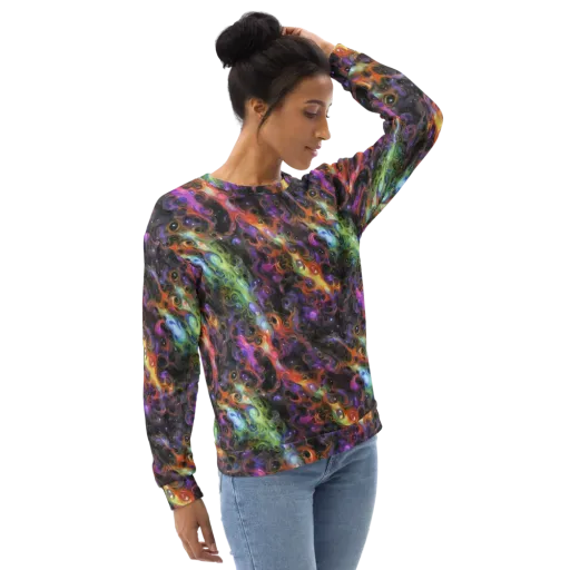 Galactic Gouache on a Sweatshirt