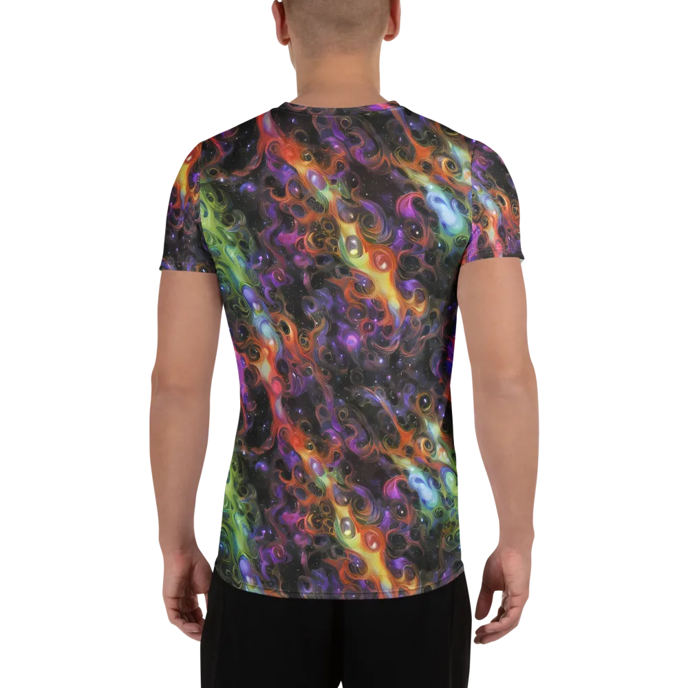 Galactic Gouache on Men's Athletic T-Shirt — Back