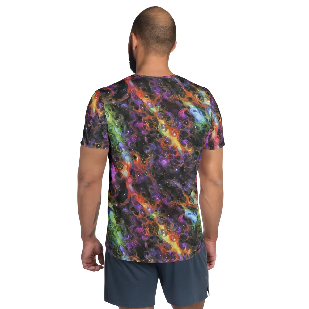 Galactic Gouache on Men's Athletic T-Shirt — Back