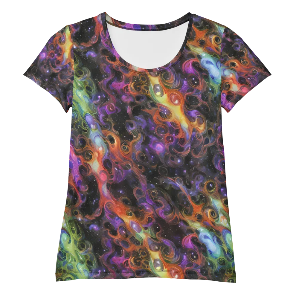 Galactic Gouache on Women's Athletic T-Shirt — Front