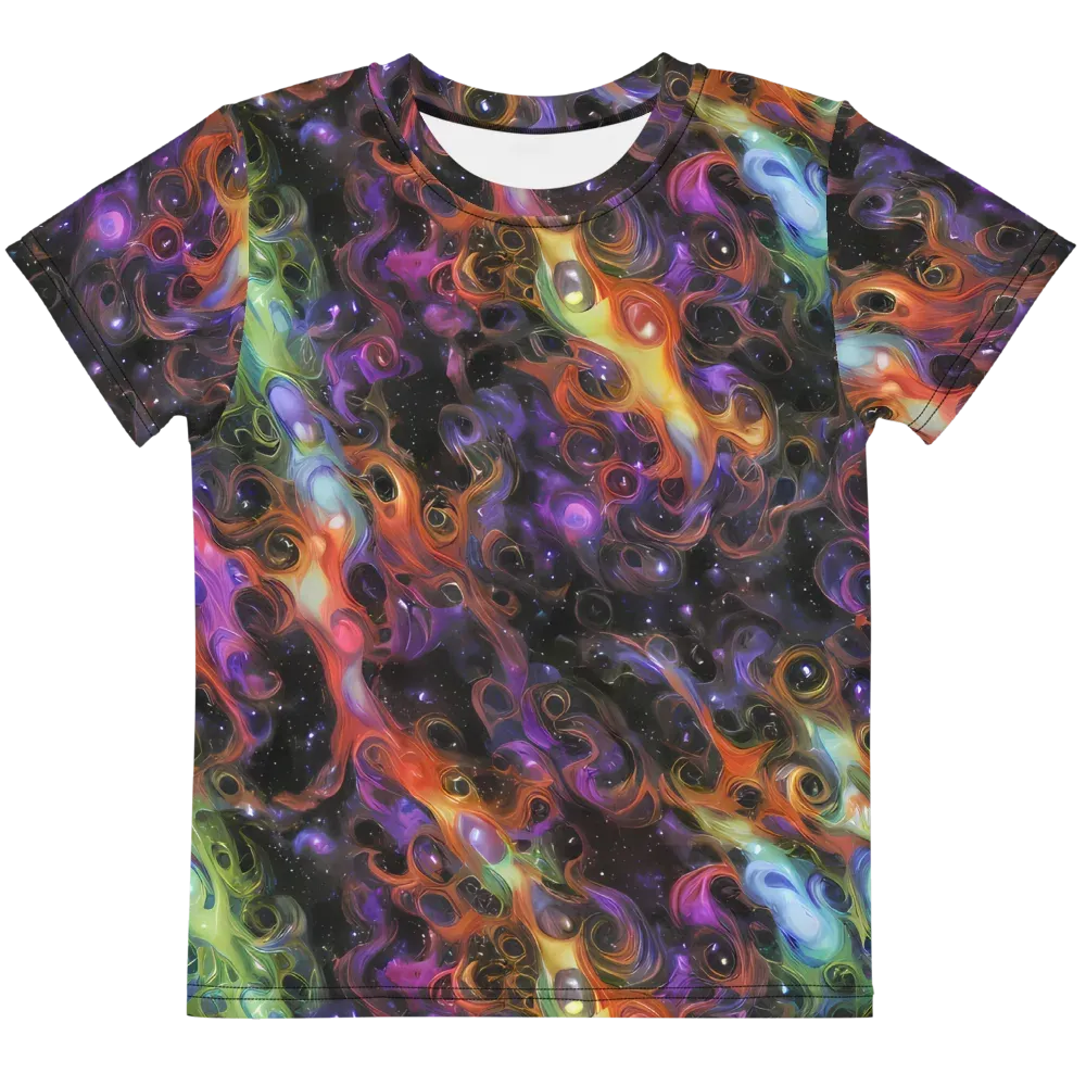 Galactic Gouache on Kids Crew Neck T-Shirt — Front