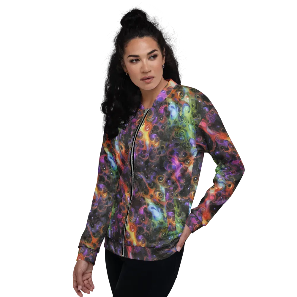 Galactic Gouache on Bomber Jacket — Left