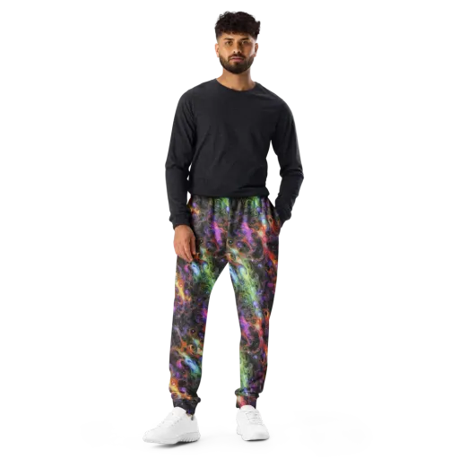 Galactic Gouache on a Men's Joggers