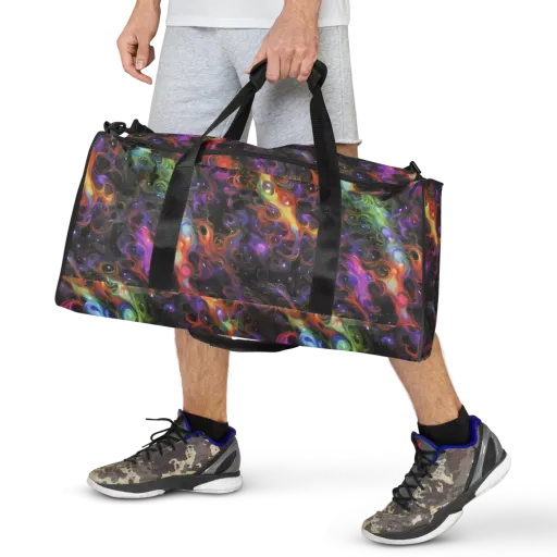Galactic Gouache on a Duffle Bag
