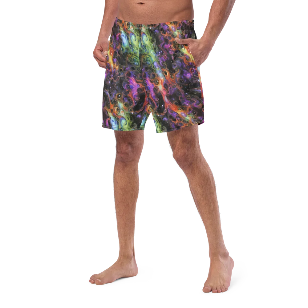 Galactic Gouache on Swim Trunks — Left Front