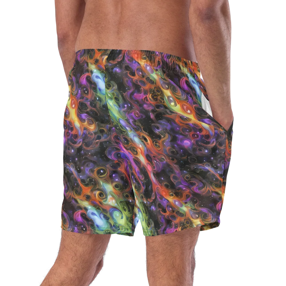 Galactic Gouache on Swim Trunks — Right Back