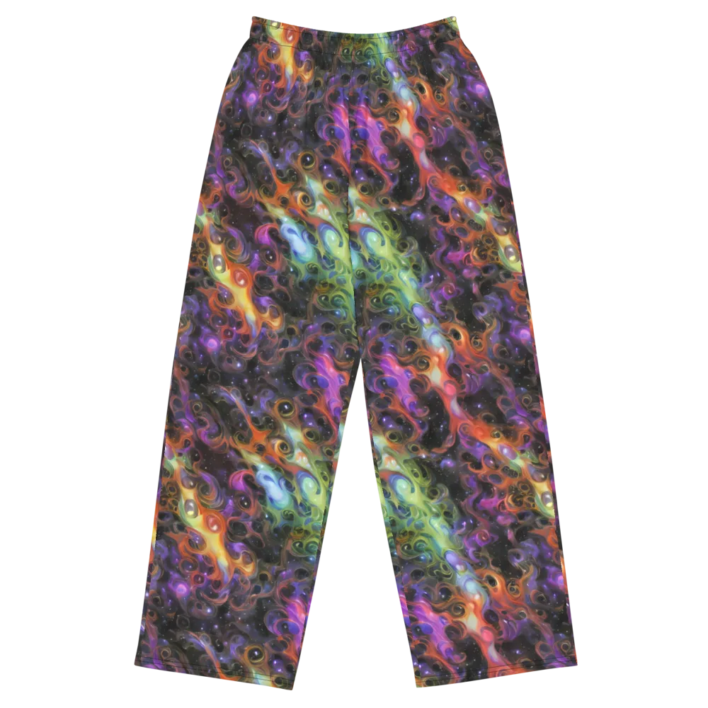 Galactic Gouache on Wide-Leg Pants — Front