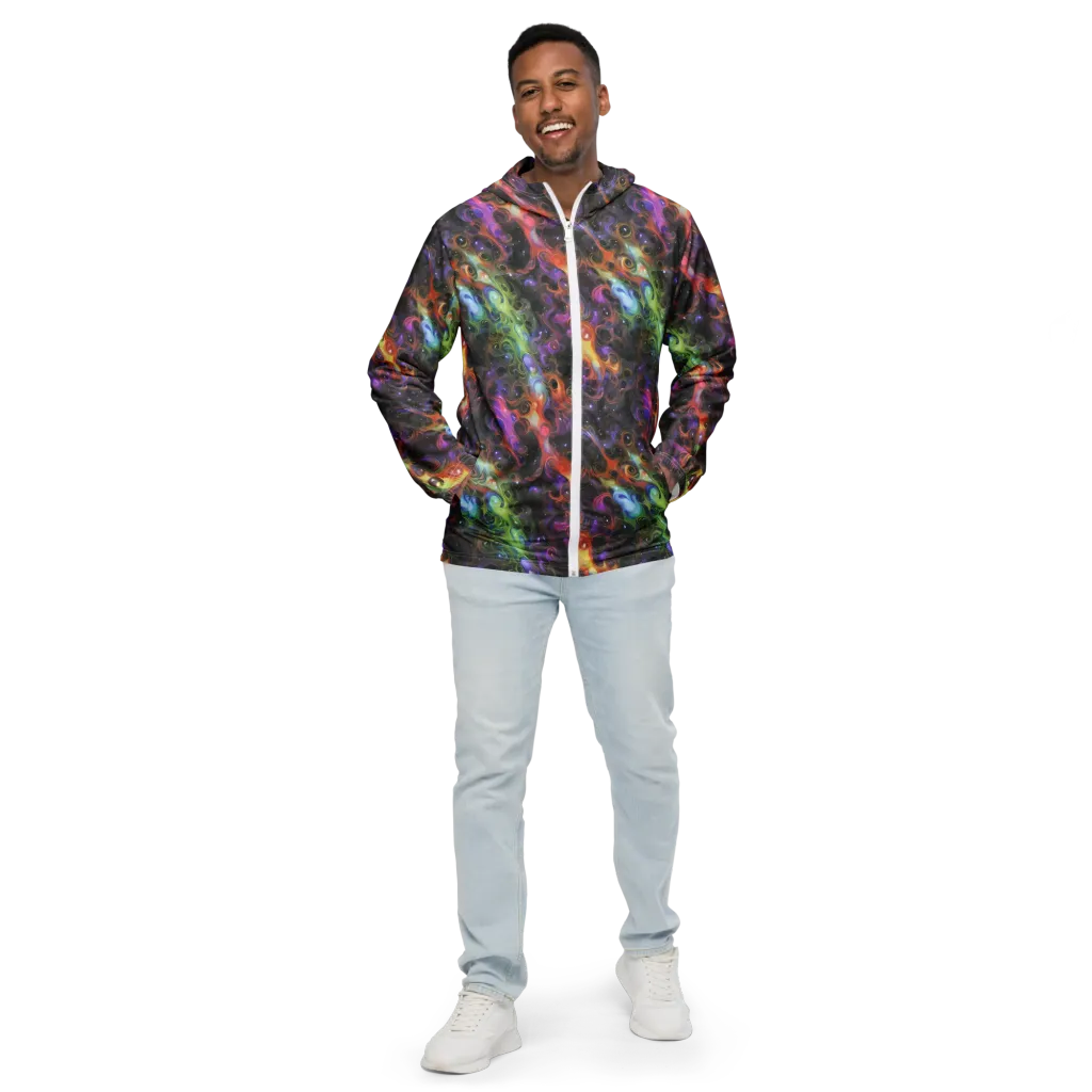 Galactic Gouache on Men's Windbreaker — Front