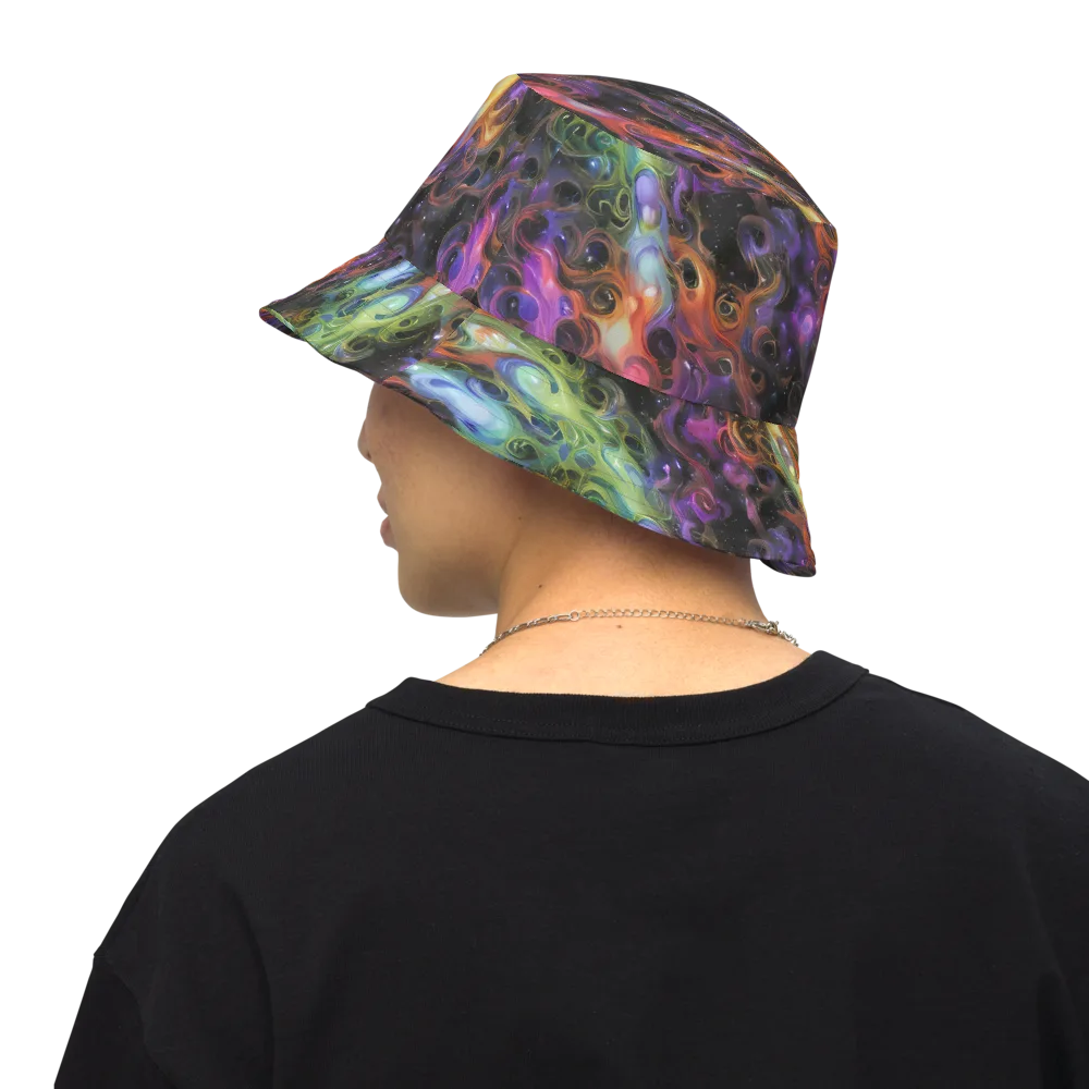 Galactic Gouache on Reversible Bucket Hat — Back Inside
