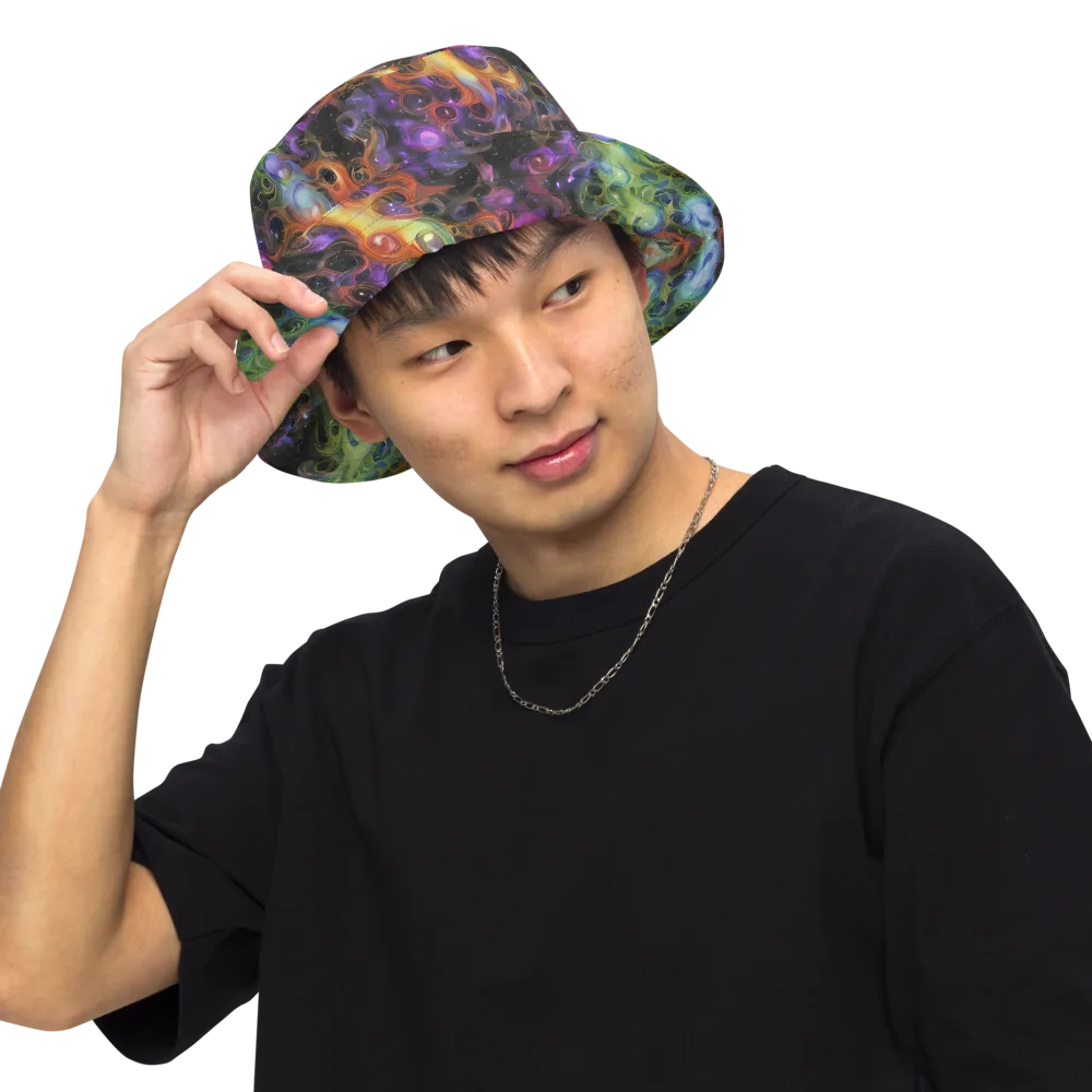 Galactic Gouache on Reversible Bucket Hat — Front Inside
