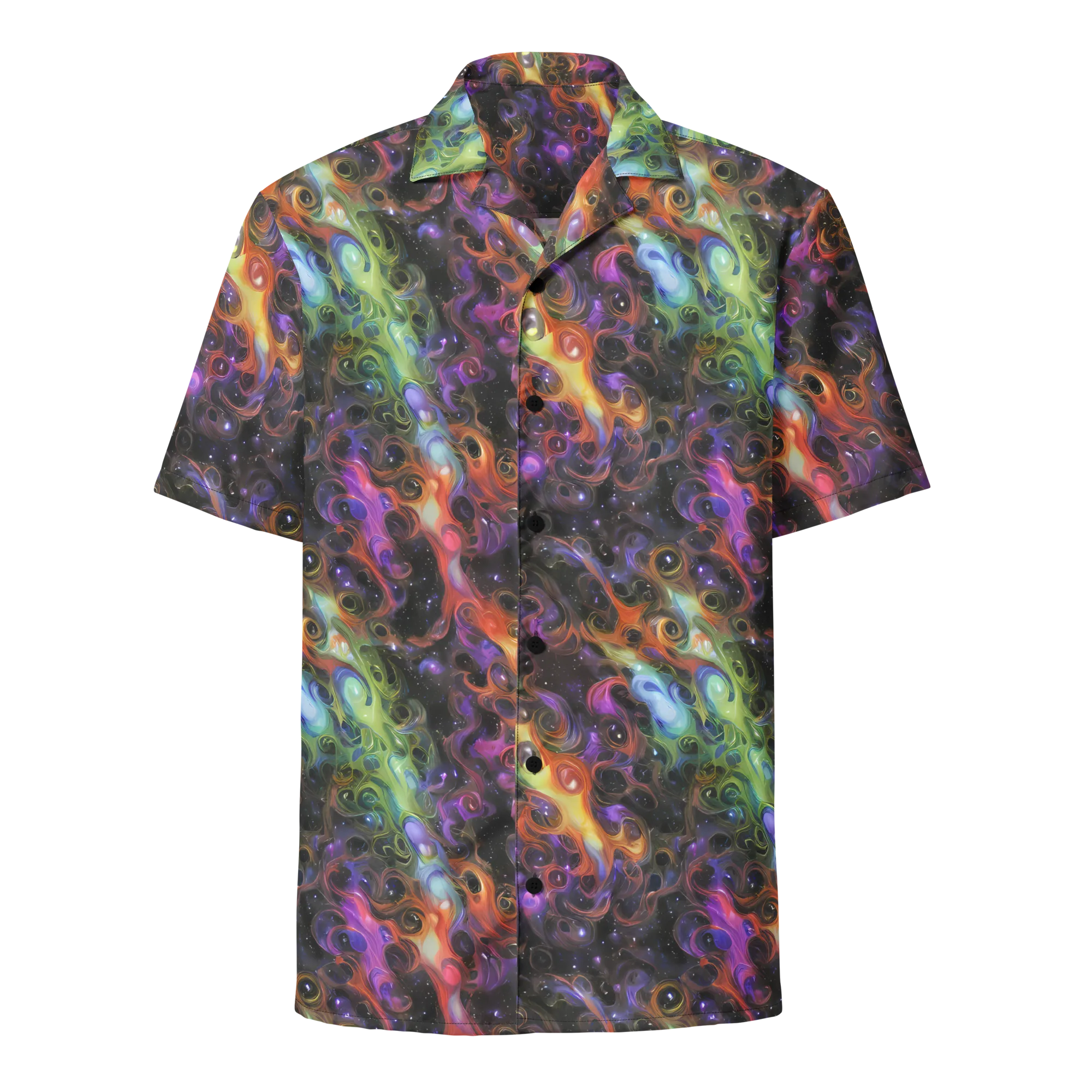 Galactic Gouache on Button Shirt — Front