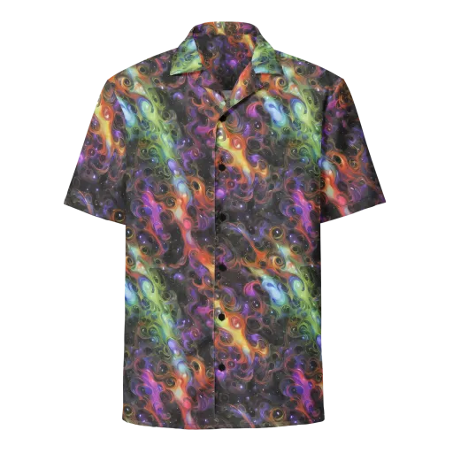 Galactic Gouache on a Button Shirt
