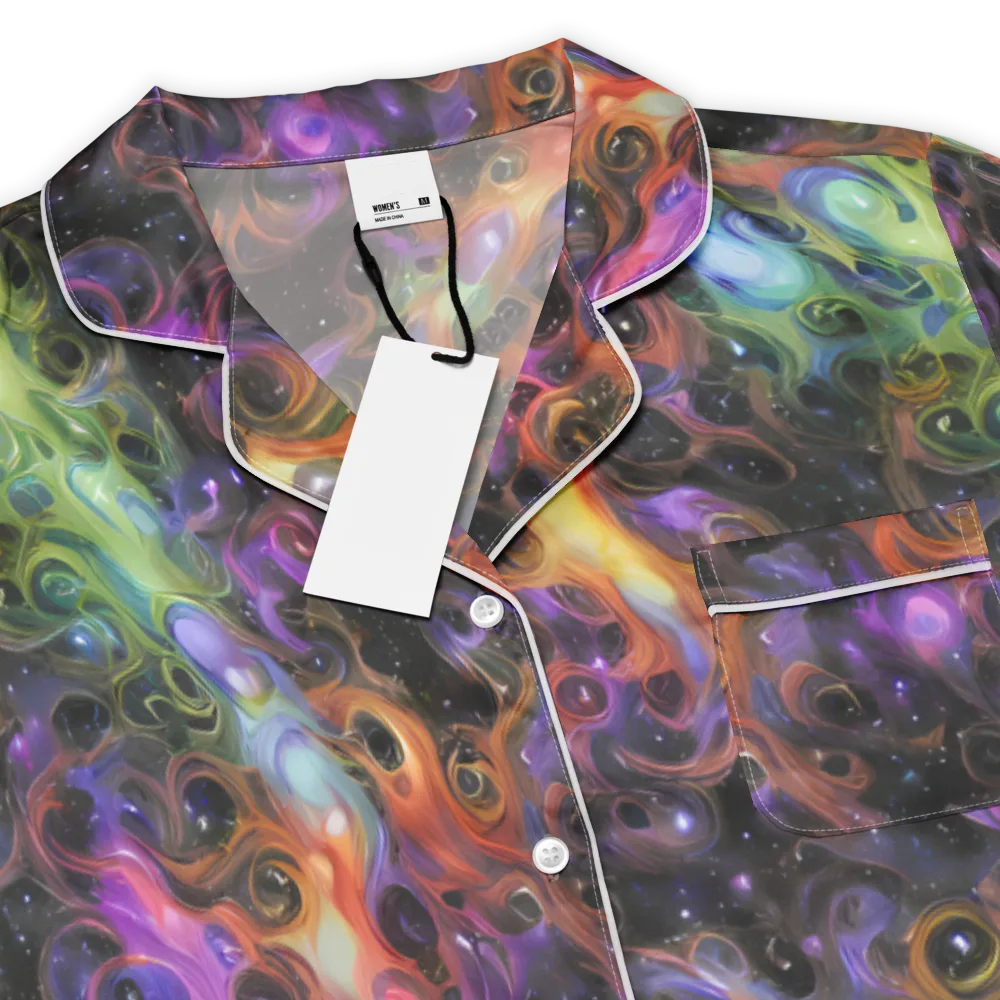 Galactic Gouache on Women's Short Sleeve Pajama Top — Product details