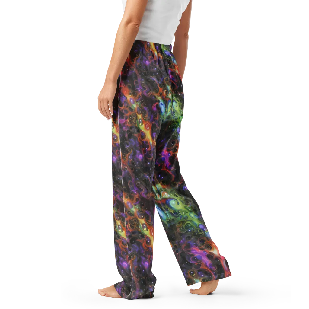 Galactic Gouache on Women's Pajama Pants — Left