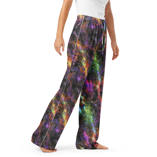 Galactic Gouache on a Women's Pajama Pants