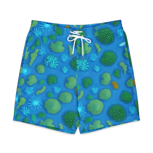 Emerald Drift on a Men's Board Shorts