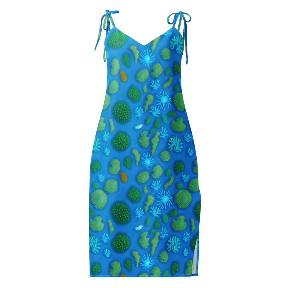 Emerald Drift on Slip Dress — Front
