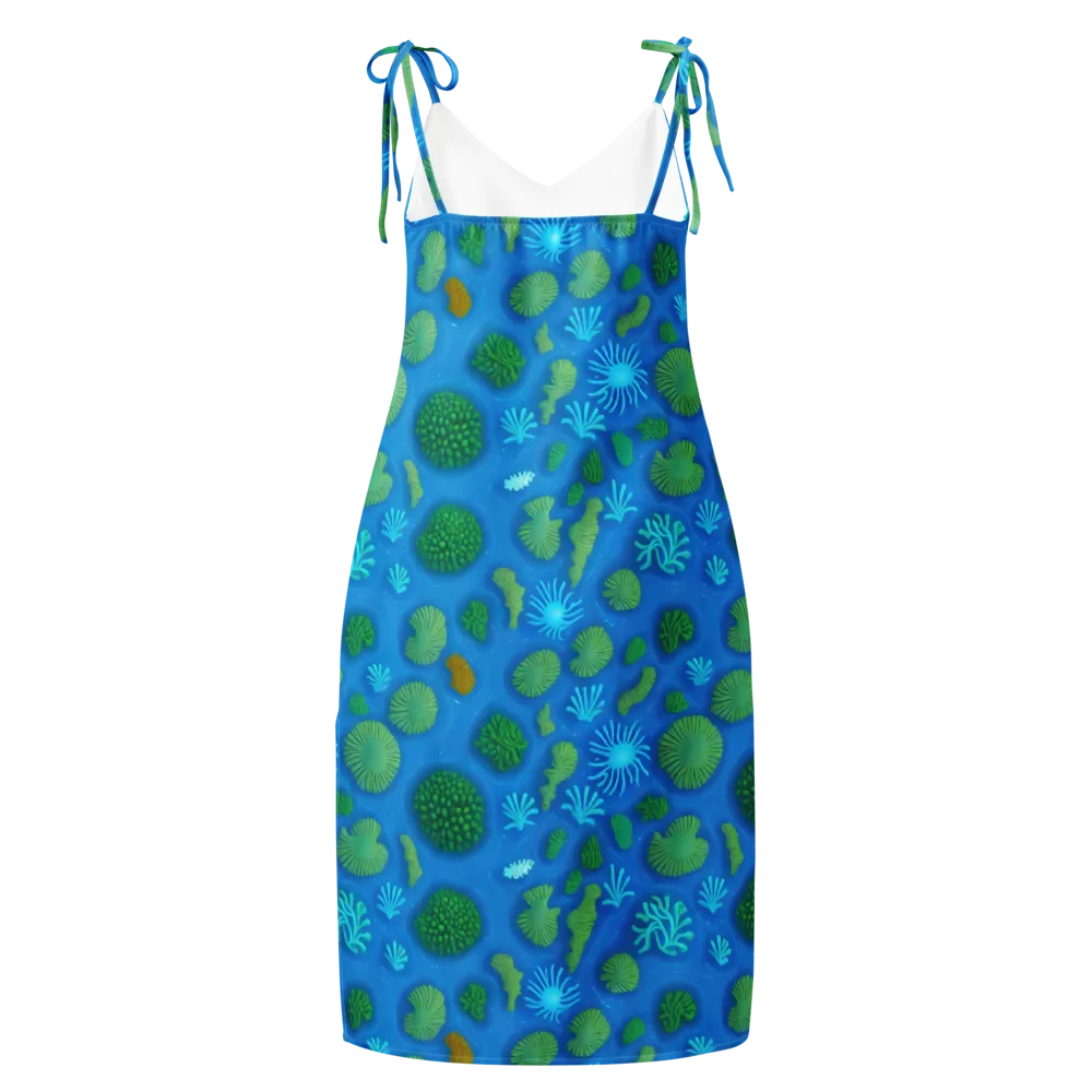 Emerald Drift on Slip Dress — Back