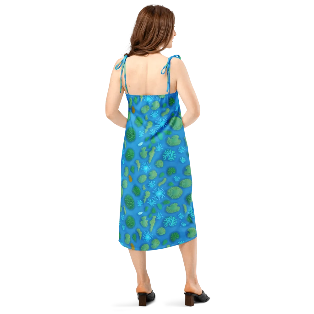 Emerald Drift on Slip Dress — Back