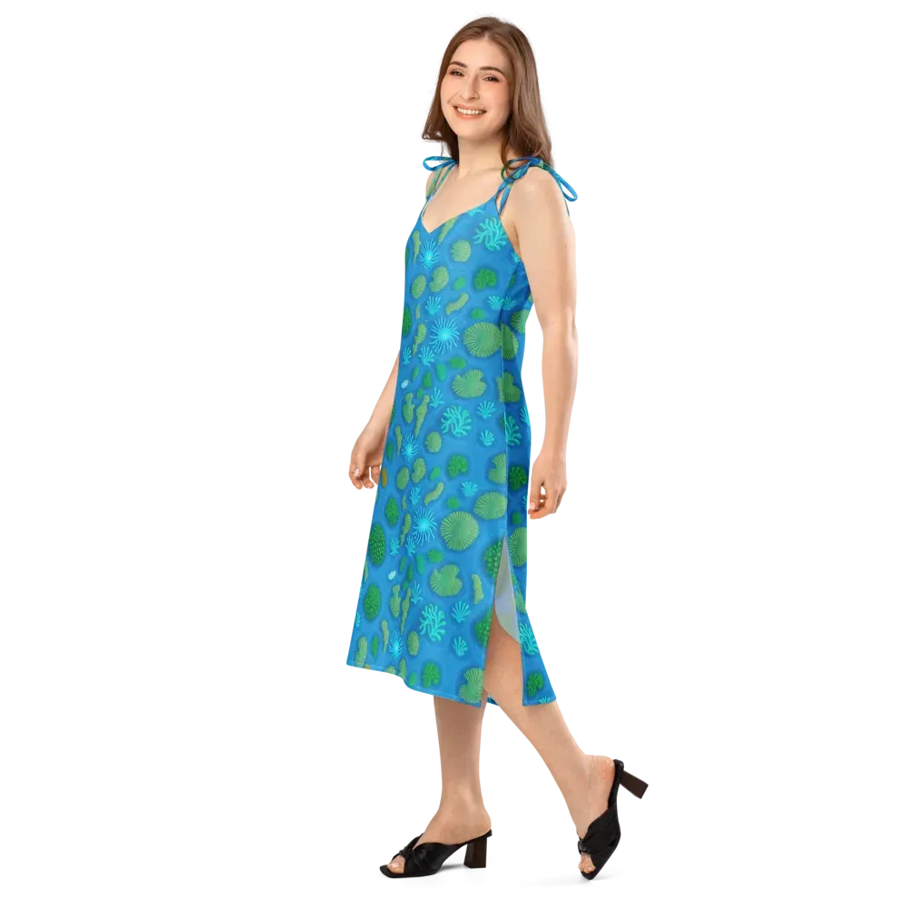 Emerald Drift on Slip Dress — Left Front