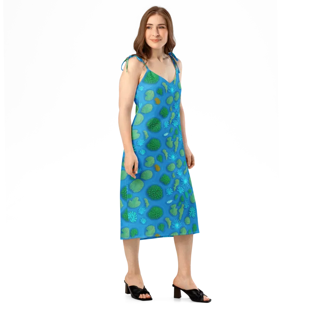 Emerald Drift on Slip Dress — Right Front