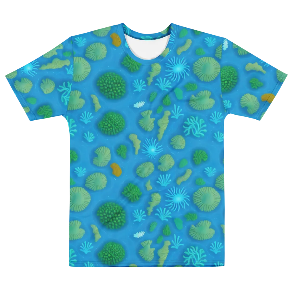 Emerald Drift on Men's Cotton Crew Neck T-Shirt — Front