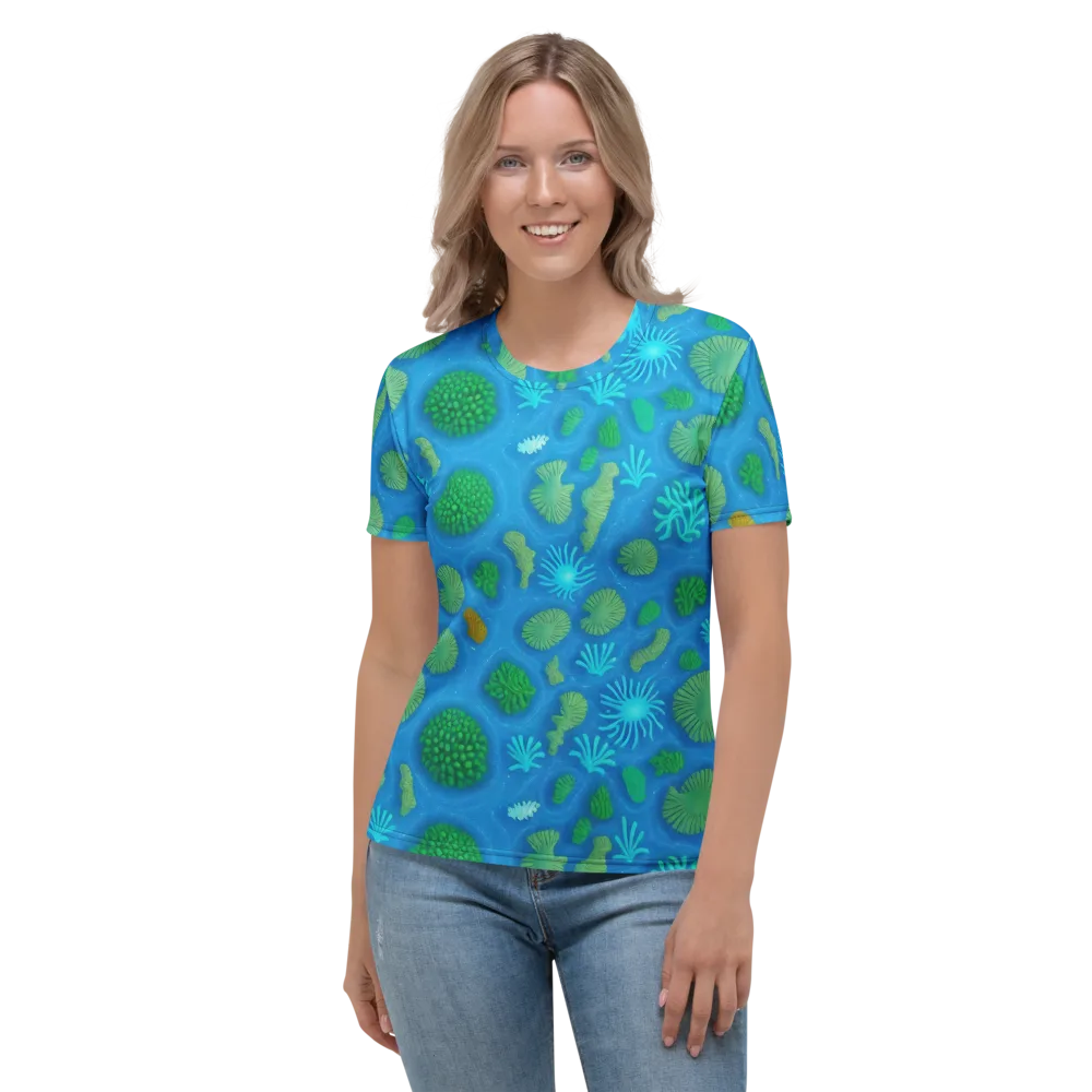Emerald Drift on Women's Crew Neck T-Shirt — Front