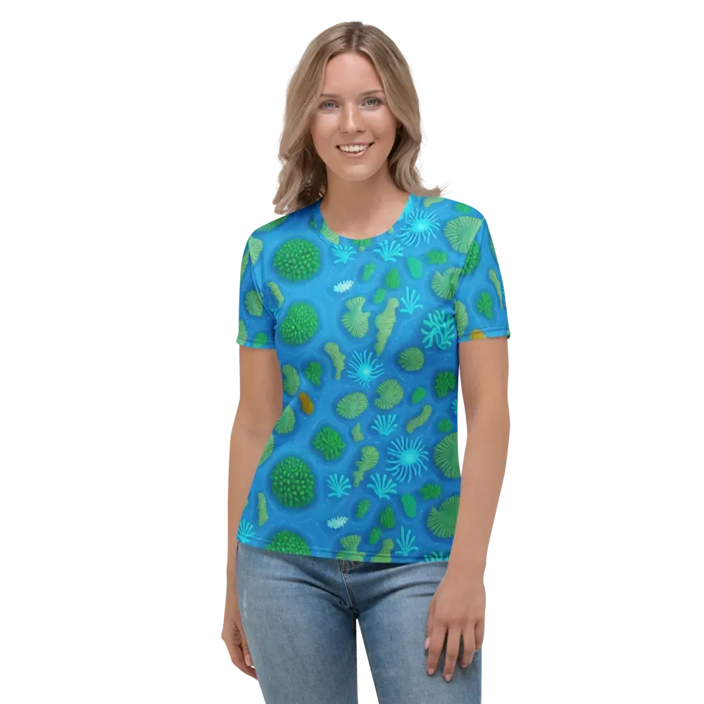 Emerald Drift on Women's Crew Neck T-Shirt — Front