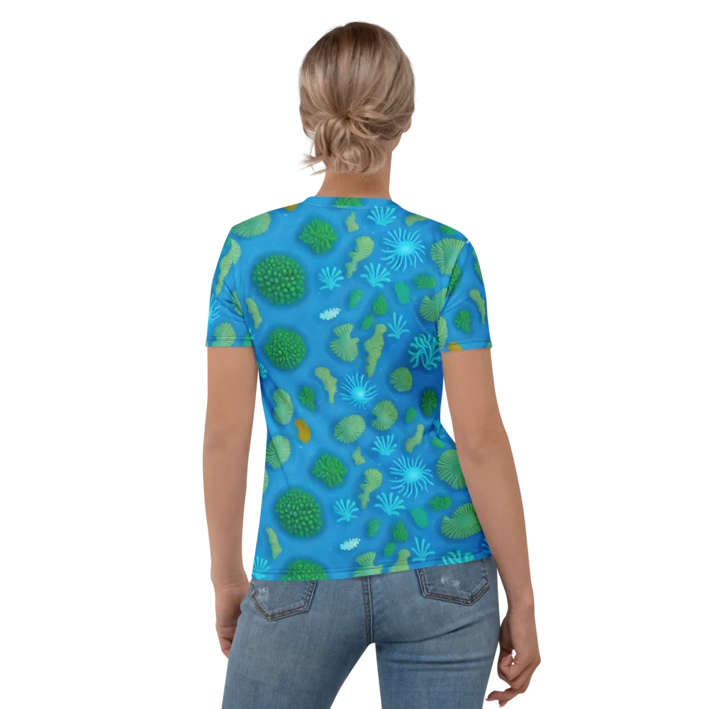 Emerald Drift on Women's Crew Neck T-Shirt — Back