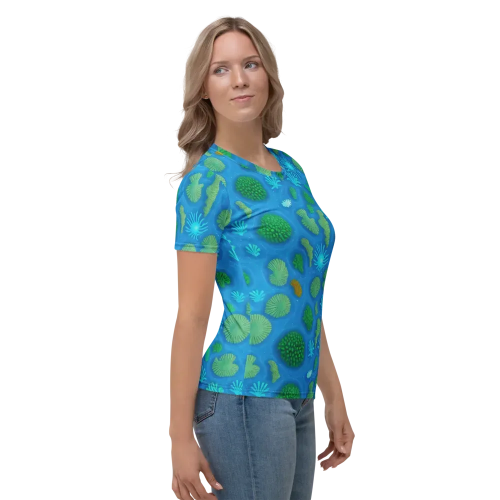 Emerald Drift on Women's Crew Neck T-Shirt — Right