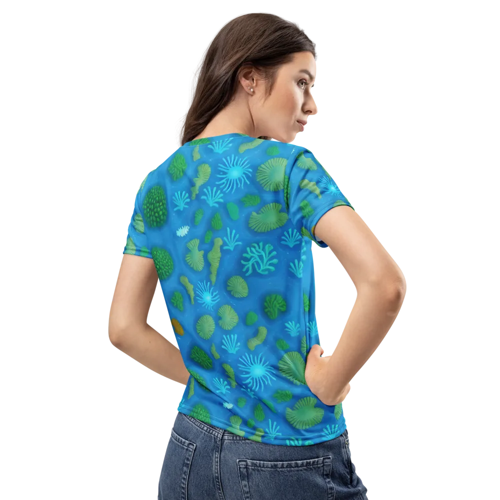 Emerald Drift on Women's Crew Neck T-Shirt — Back