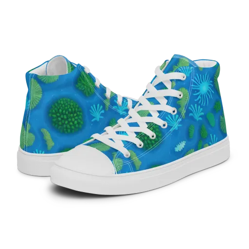 Emerald Drift on a Women's High Top Canvas Shoes