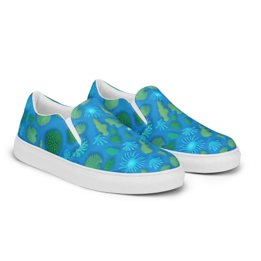 Emerald Drift on a Men's Slip-On Canvas Shoes