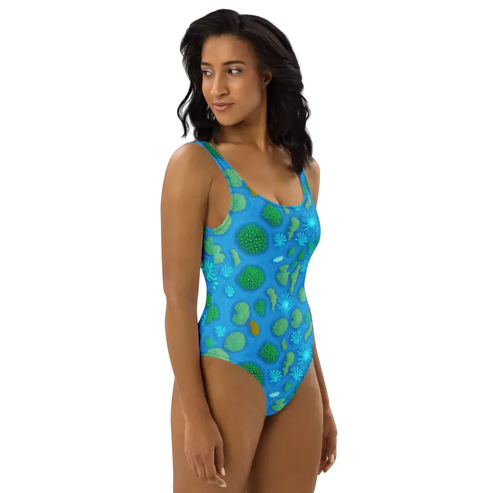 Emerald Drift on One-Piece Swimsuit — Right