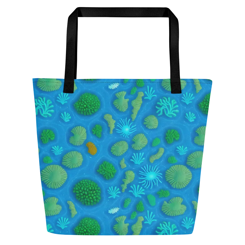 Emerald Drift on Large Tote Bag W/ Pocket — Front