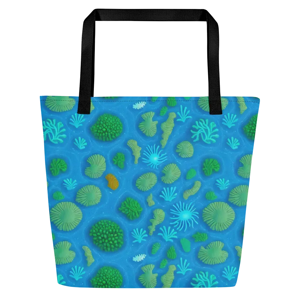 Emerald Drift on Large Tote Bag W/ Pocket — Front