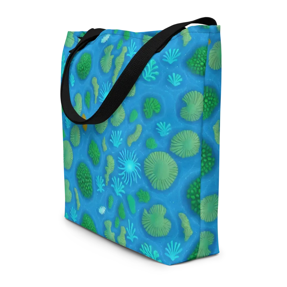 Emerald Drift on Large Tote Bag W/ Pocket — Front