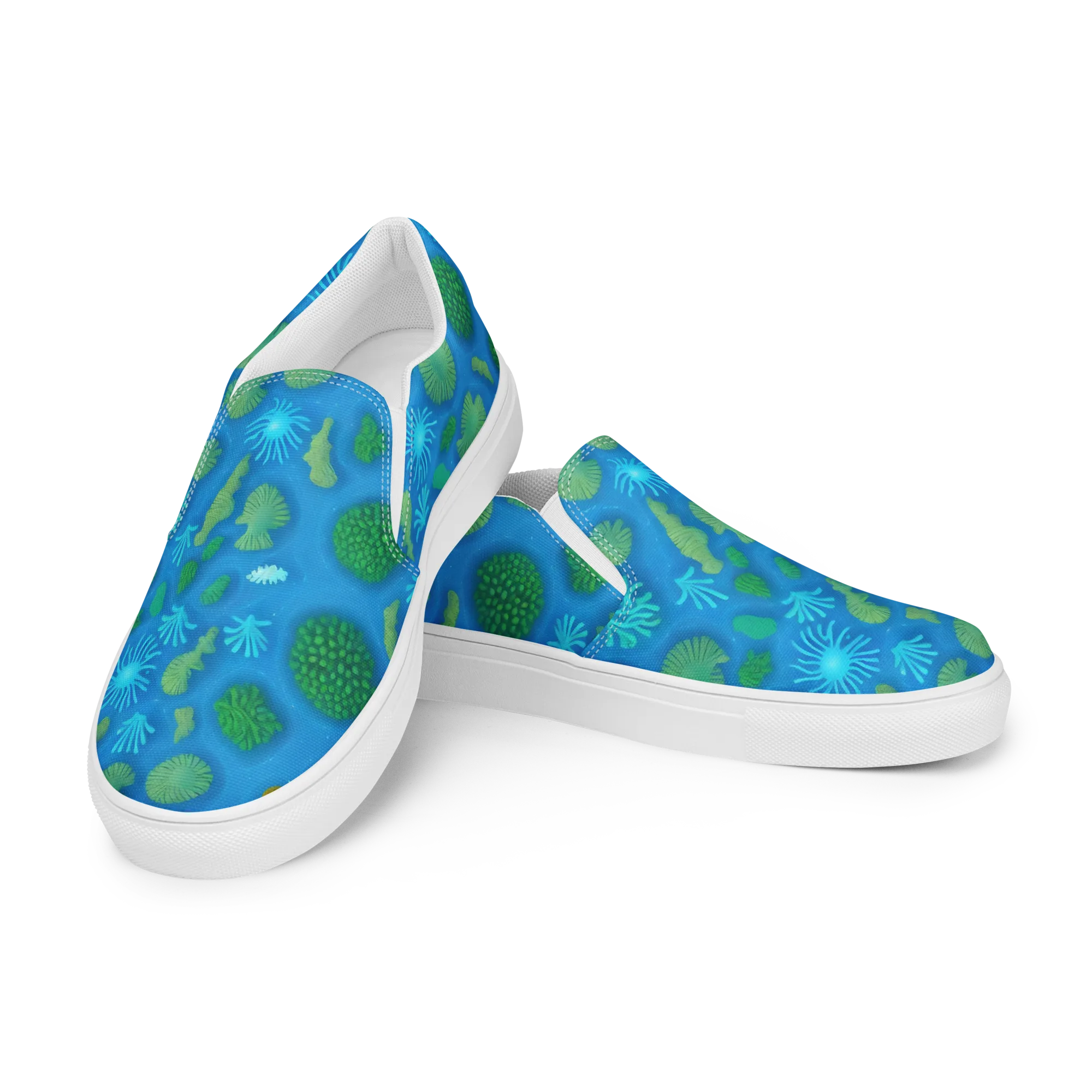 Emerald Drift on Women's Slip-On Canvas Shoes — Left Front