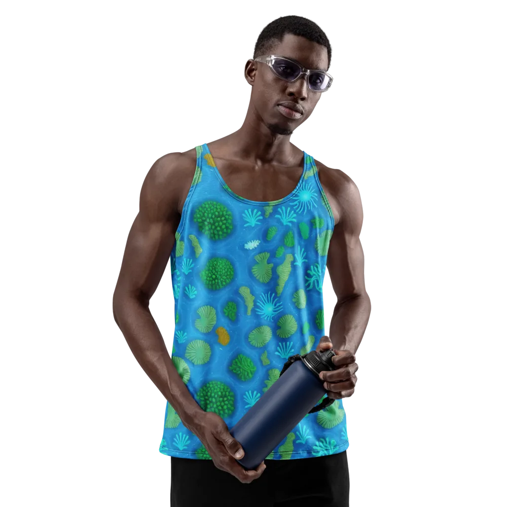 Emerald Drift on Men's Tank Top — Front