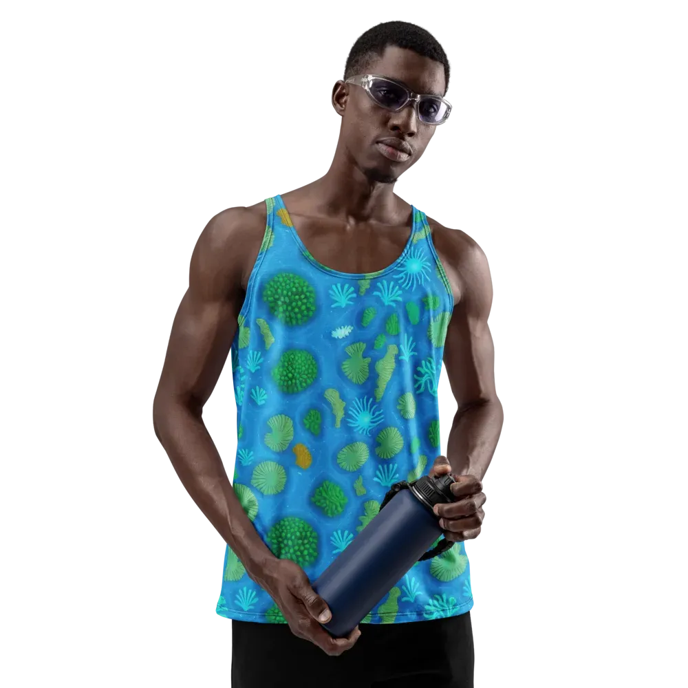 Emerald Drift on Men's Tank Top — Front