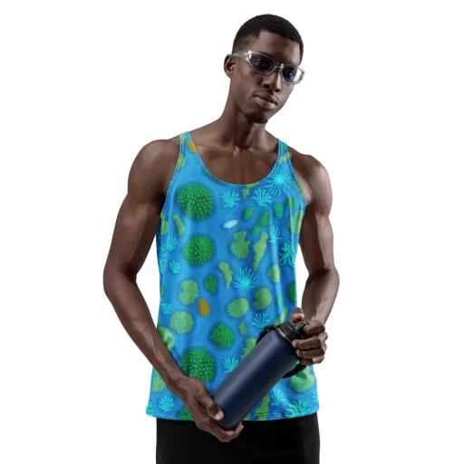 Emerald Drift on a Men's Tank Top