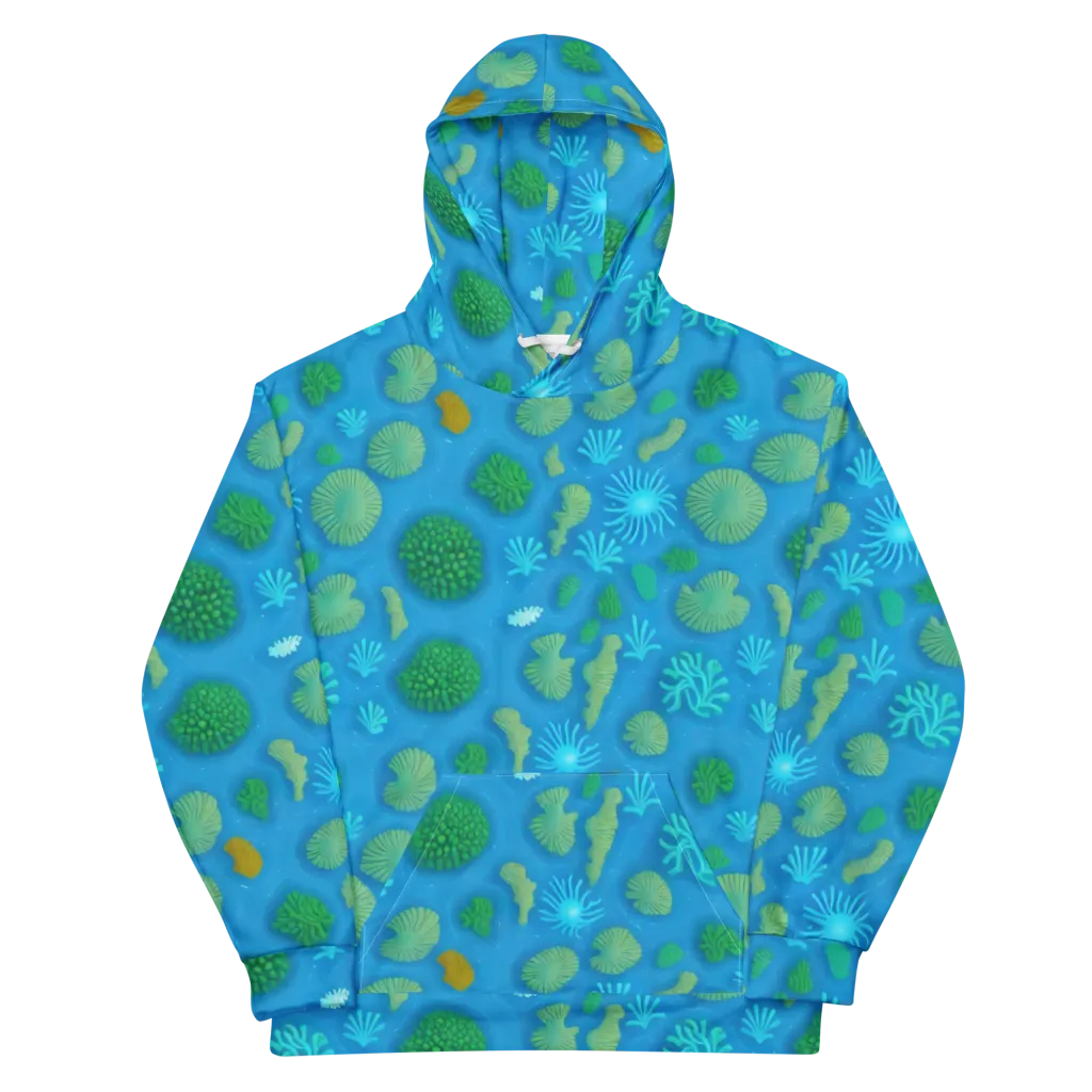 Emerald Drift on Cotton Hoodie — Front