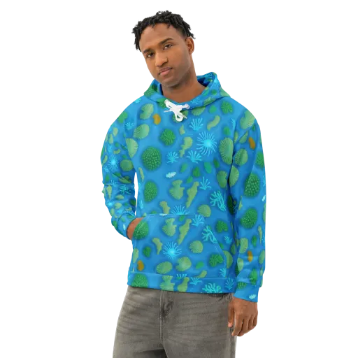 Emerald Drift on a Cotton Hoodie