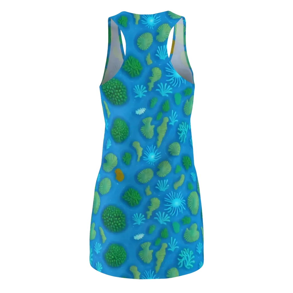 Emerald Drift on Racerback Dress — Back