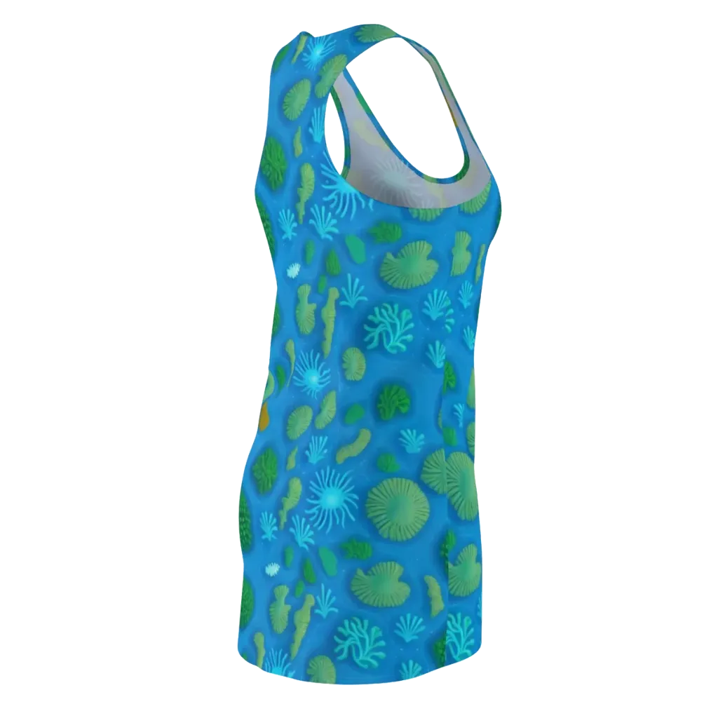 Emerald Drift on Racerback Dress — Back Side