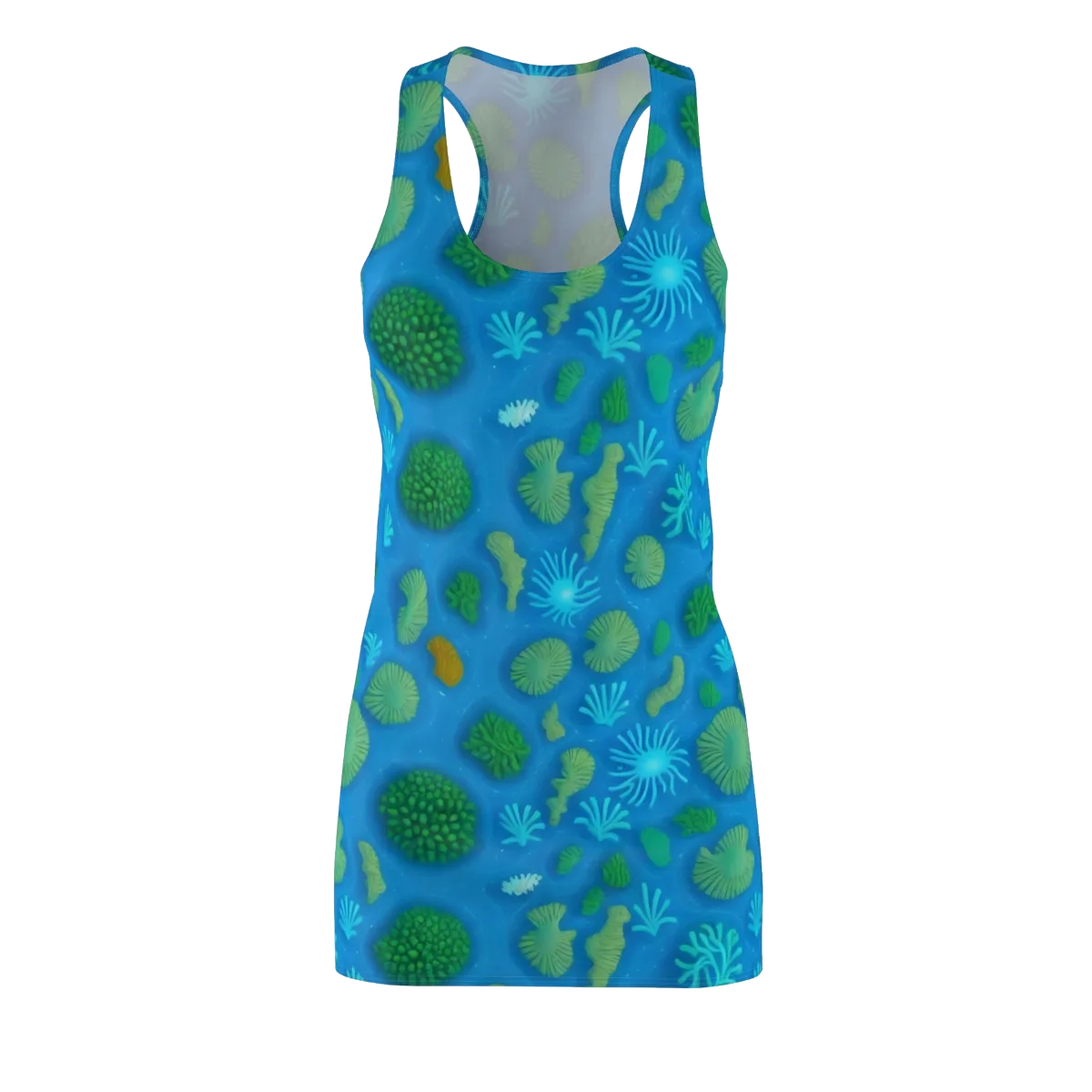 Emerald Drift on Racerback Dress — Front