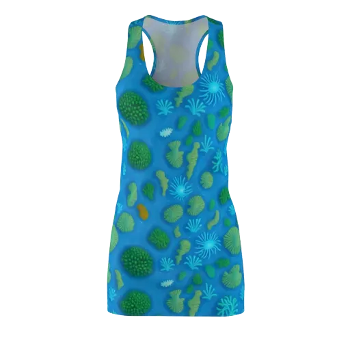 Emerald Drift on a Racerback Dress