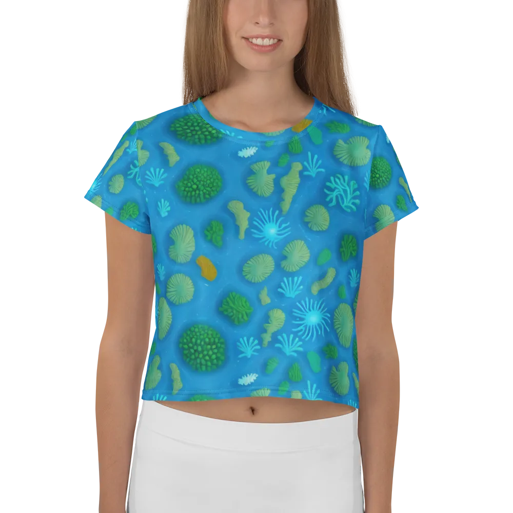 Emerald Drift on Crop Tee — Front