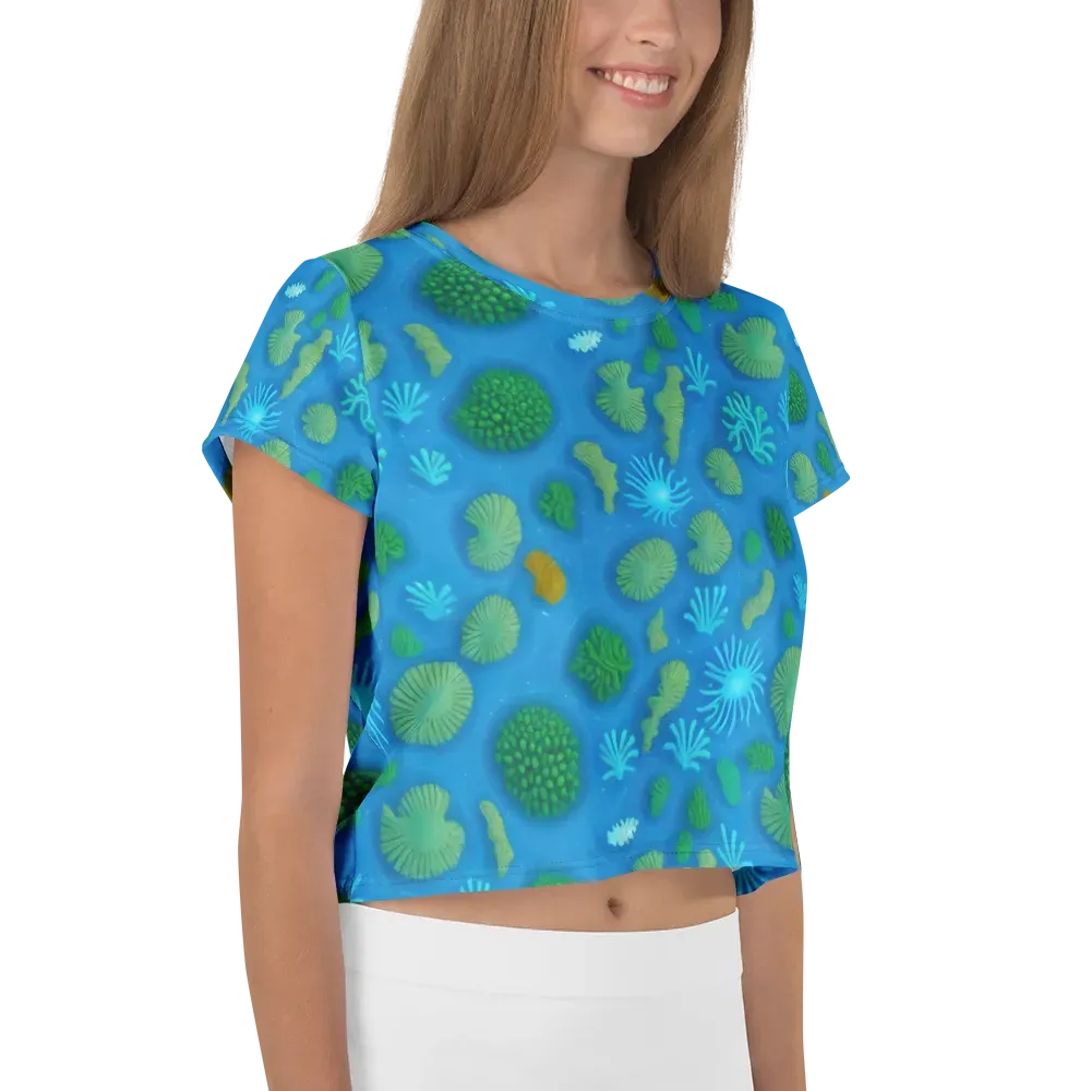 Emerald Drift on Crop Tee — Right
